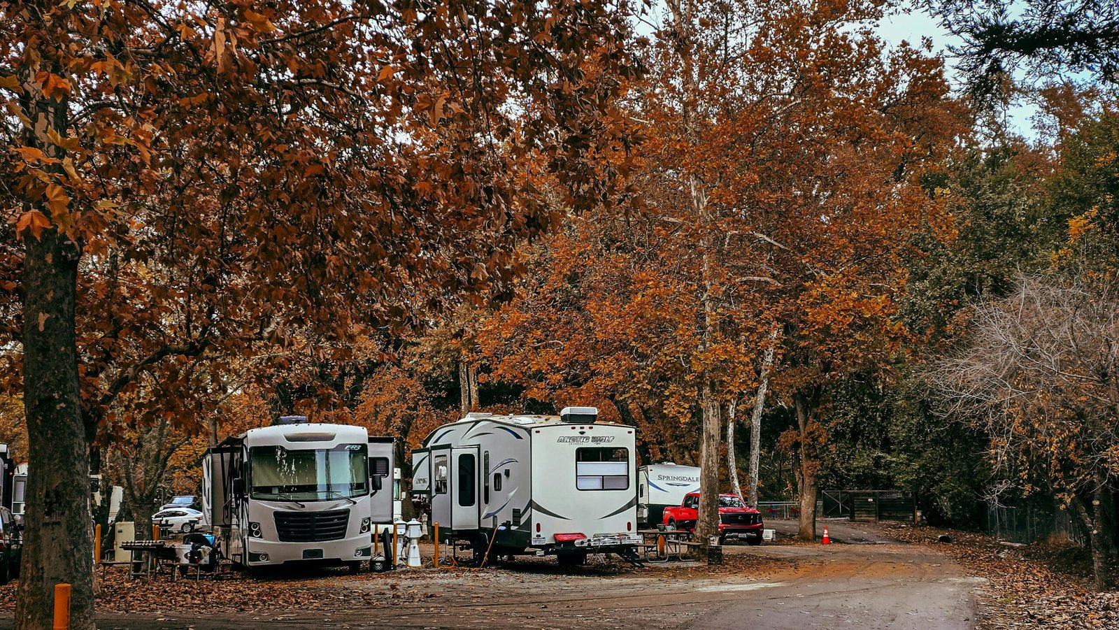 Shows a RV that you may install a slide out awning on